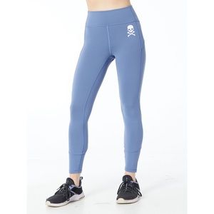 lululemon athletica Blue Leggings with Skull Design